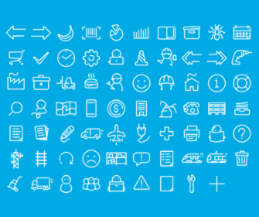 icons white blue