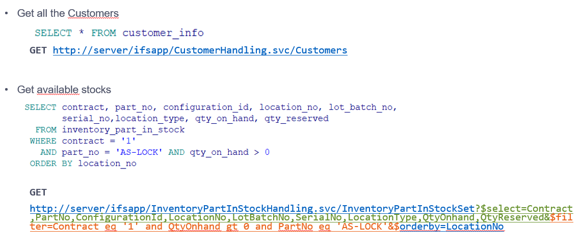 #1 - OData Concepts vs SQL – reading the information  