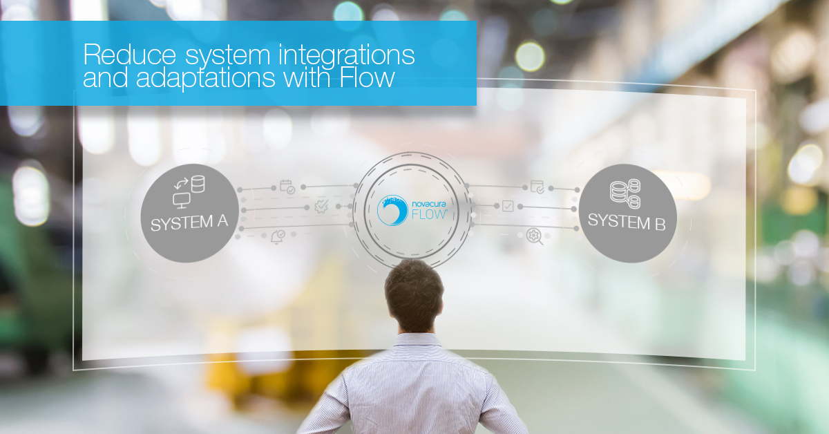 Reduce system integrations and adaptations with the help of Novacura Flow